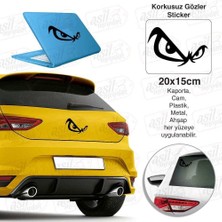 Asilmeydan Korkusuz Kızgın Gözler Siyah Sticker - Araç Oto Araba Etiket, Arma, Aksesuar, Modifiye, Tuning