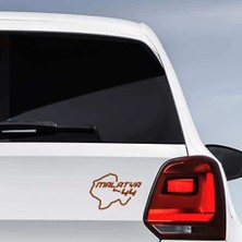 Asilmeydan Malatya Ili 44 Plaka Kodu Memleket Yarış Pisti Sticker - Oto Araba Etiket, Aksesuar, Modifiye Kahverengi