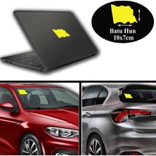 Asilmeydan Batı Hun Arma, Araba, Cam, Laptop Etiket Oto Sticker -Araç Aksesuar 10X7 cm