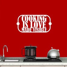 Asilmeydan Cooking Is Love Made Visible Silüeti Mutfak Dekoratif Duvar Sticker, Çıkartma