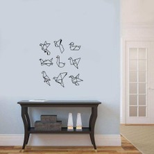 Asilmeydan Origami Kuş Uçuşları Dekoratif Duvar Sticker, Çıkartma, Etiket
