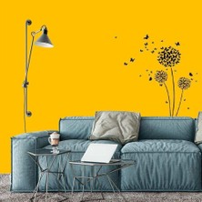 Asilmeydan Kelebekli Karahindiba Dekoratif Duvar Sticker, Çıkartma, Etiket