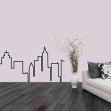 Asilmeydan Nev York Şehir Silüeti Dekoratif Duvar Sticker, Çıkartma