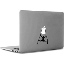 Asilmeydan Yoga Fly Meditasyon Kadın Silueti Mac Book Laptop Sticker, Etiket, Çıkartma