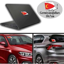 Asilmeydan Germiyanoğulları Arma, Araba, Cam, Laptop Etiket Oto Sticker -Araç Aksesuar 10X7 cm