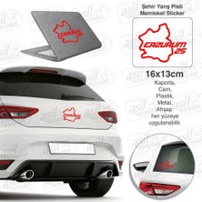 Asilmeydan Erzurum Ili 25 Plaka Kodu Memleket Yarış Pisti Kırmızı Sticker - Oto Araba Etiket, Aksesuar, Tuning