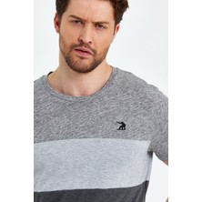 Adams Bisiklet Yaka Kısa Kollu Desenli Penye Erkek Tshirt
