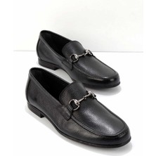 Bambi Siyah Leather Erkek Loafer Ayakkabı E01191240103