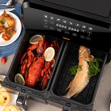 Uniwho D8 Dokunmatik Ekran (4+4) 8lt Çift Hazneli Airfryer Yağsız Fritöz 1700W