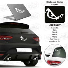 Asilmeydan Korkusuz Kızgın Gözler Beyaz Sticker - Araç Oto Araba Etiket, Arma, Aksesuar, Modifiye, Tuning