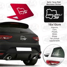 Asilmeydan Kırklareli Ili 39 Plaka Kodu Memleket Beyaz Yarış Pisti Sticker - Oto Araba Etiket, Aksesuar