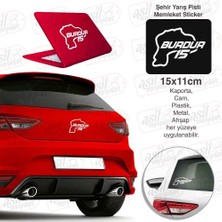 Asilmeydan Burdur Ili 15 Plaka Kodu Memleket Yarış Pisti Beyaz Sticker - Oto Araba Etiket, Aksesuar, Tuning