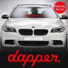 Asilmeydan Dapper Yazısı Ön Cam Kırmızı Sticker, Araba, Araç, Oto, Etiket, Tuning, Aksesuar, Modifiye, Arma,