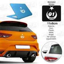 Asilmeydan Adana Plaka 01 Ay Yıldız Beyaz Sticker, Oto, Araba, Araç, Etiket, Aksesuar, Tuning, Modifiye, Arma