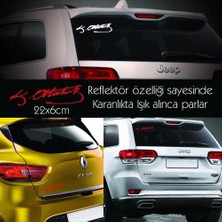 Asilmeydan Reflektörlü Atatürk imza 22 cm Transfer Oto Sticker -Araç Akesuar