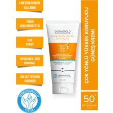 Doragold 50 Spf Leke Karşıtı, Nem Desteği Çok Yönlü Güneş Kremi Tüm Cilt Tipleri 50 ml 2'li Set