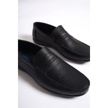 Mubiano Hakiki Deri SRG333S İç Dış Zımba Detaylı Erkek Loafer