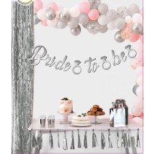 Kidspartim Bride To Be Kaligrafi Banner Gümüş