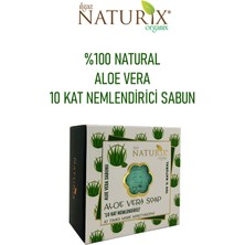 Naturix Natural Aloe Vera Sabun Kuru Ciltler Için Nemlendirici Akne Kurutucu 100 Doğal Aloe Vera Soap 125gr