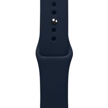 Winex 42-49MM Yeni Nesil Apple Uyumlu Akıllı Saat Kordonu Silikon Lacivert