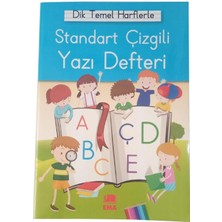 Artlantis Güzel Yazı Defteri Orta Boy 16,5X24 cm 24 Yaprak 6 Adet Standart Çizgili Yazı Defteri Dik Temel Harflerle 1. Sınıf