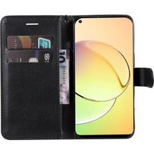 Xshop Realme 10 4g Cüzdan Telefon Kılıfı, Strap ile Düz Renk Stand Deri Telefon Kapağı (Yurt Dışından)