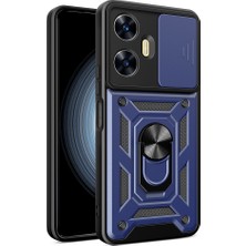 Xshop Realme C55 Kickstand Telefon Kılıfı Slayt Kamera Koruma Pc+Tpu Araba Montaj Telefon Kapağı (Yurt Dışından)