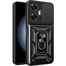 Xshop Realme C55 Kickstand Telefon Kılıfı Slayt Kamera Koruma Pc+Tpu Araba Montaj Telefon Kapağı (Yurt Dışından)