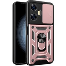 Xshop Realme C55 Kickstand Telefon Kılıfı Slayt Kamera Koruma Pc+Tpu Araba Montaj Telefon Kapağı (Yurt Dışından)