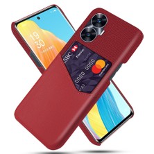 Xshop Realme C55 Kart Tutucu Telefon Kılıfı, Kumaş Doku Deri Kaplamalı Pc Kapağı (Yurt Dışından)