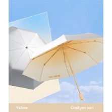 Zethus Kadın Uv Korumalı Şemsiye - Sarı (Yurt Dışından)