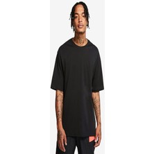 Youwinner Unisex Oversize Siyah Düz Tshirt