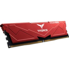 Team T-Force Vulcan Red 32GB(2x16GB) 6400Mhz DDR5 Gaming Ram CL40 (FLRD532G6400HC40BDC01)