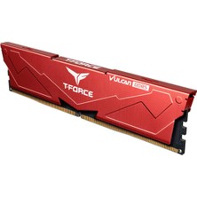 Team T-Force Vulcan Red 32GB(2x16GB) 6400Mhz DDR5 Gaming Ram CL40 (FLRD532G6400HC40BDC01)