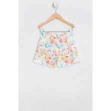 U.S. Polo Assn. Kız Çocuk Beyaz Örme Şort