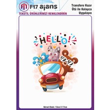 F17 Ajans Ütü ile Yapışan Tekstil Dtf Transfer Baskı