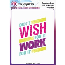 F17 Ajans Ütü ile Yapışan Tekstil Dtf Transfer Baskı