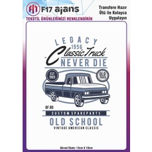 F17 Ajans Ütü ile Yapışan Tekstil Dtf Transfer Baskı