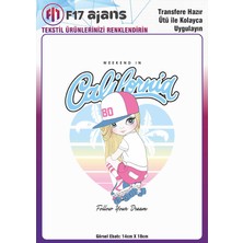 Ütü ile Yapışan Tekstil Dtf Transfer Baskı California