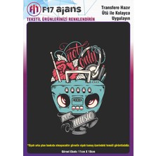 F17 Ajans Ütü ile Yapışan Tekstil Dtf Transfer Baskı
