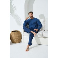 Kly 9223 Erkek Düğmeli Yaka Uzun Kol Pijama Takımı