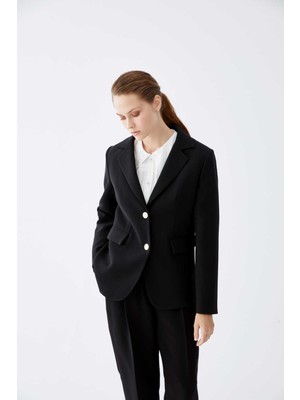 ROMAN Cepli Erkek Yaka  Kadın Ceket Siyah K2216016_001