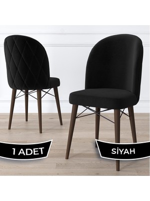 Canisa Concept Bika Serisi 1 Adet Mutfak Sandalyesi Ceviz Gürgen Ayaklı 1. Sınıf Babyface Kumaş