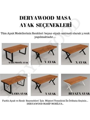 Deryawood Masif Ahşap Sirius Yemek Masası  70*120*76CM