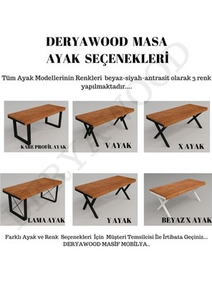 Deryawood Masif Ahşap Tilia Yemek Masası  70*120*76CM