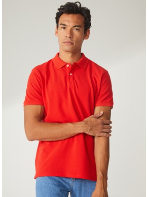 Altınyıldız Classics Nar Çiçeği Erkek Polo T-Shirt 4A9000000001