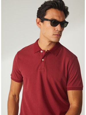 Altınyıldız Classics Polo Yaka Bordo Erkek T-Shirt 4A9000000001