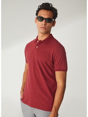 Altınyıldız Classics Polo Yaka Bordo Erkek T-Shirt 4A9000000001