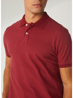 Altınyıldız Classics Polo Yaka Bordo Erkek T-Shirt 4A9000000001