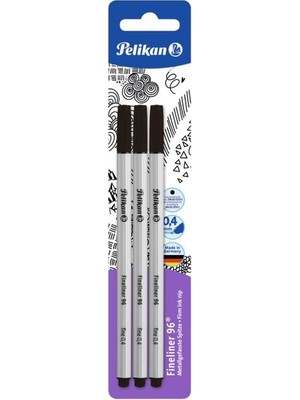 Pelikan Fineliner 3lü Blister Siyah